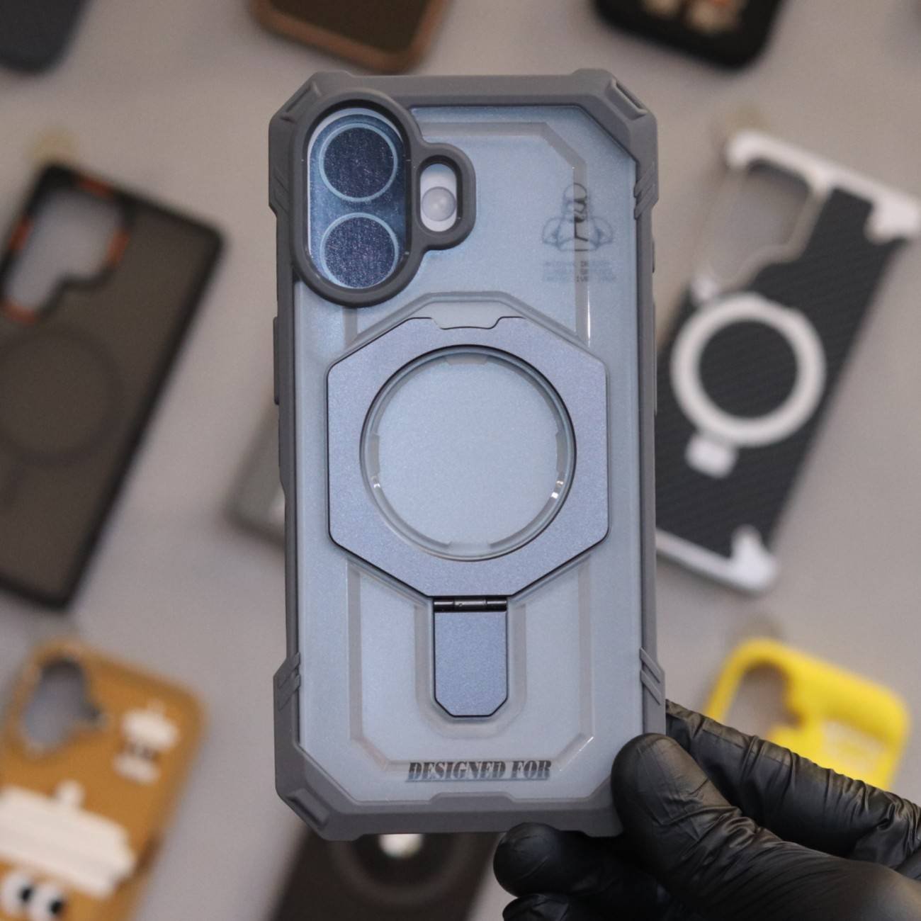 Armour Case With Magsafe Stand Grey (S.No. ACMSG-17)