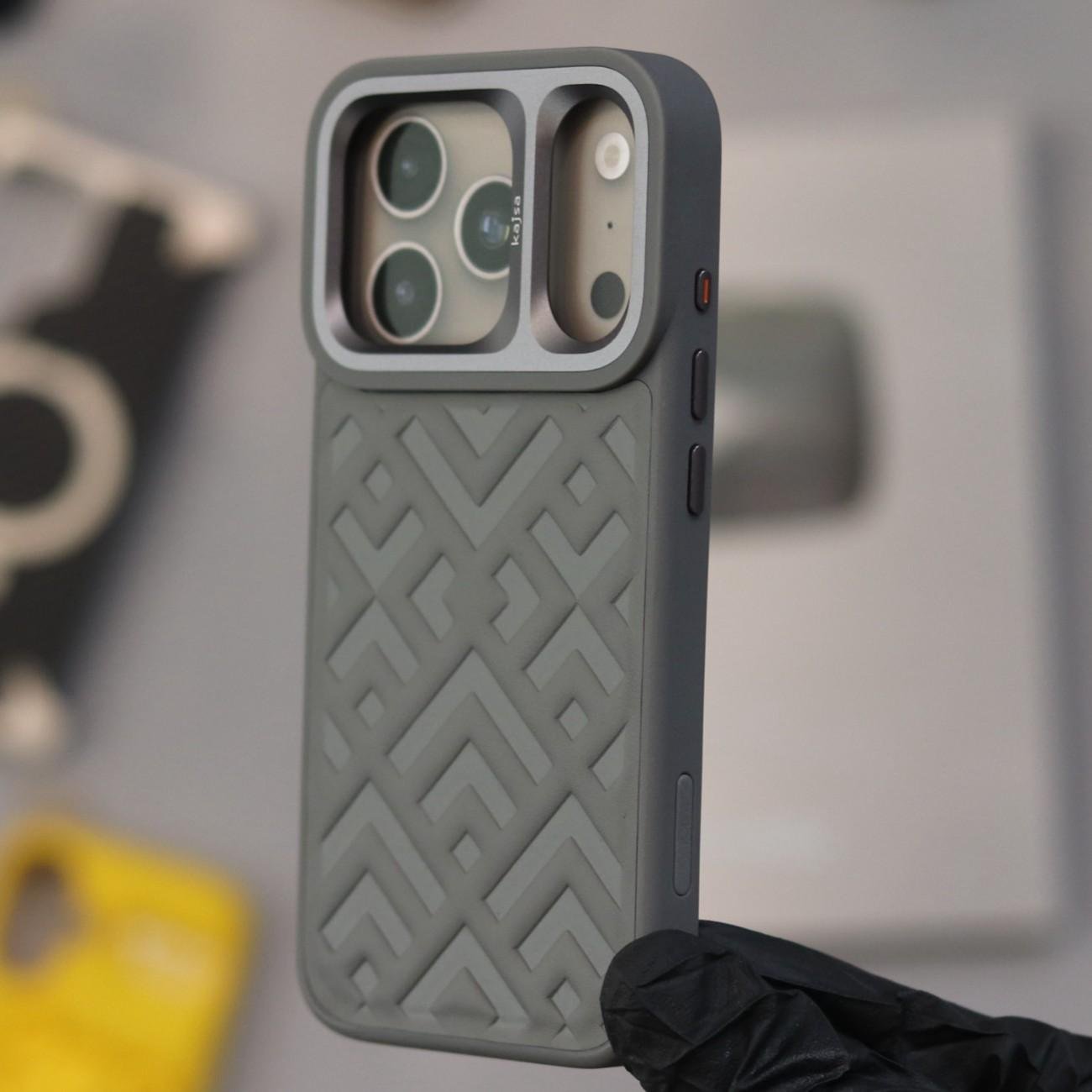 Kajsa Briquette Collection - Rhombus Back Case Grey (S.No. BCRBCG-17Pro) - Image 5