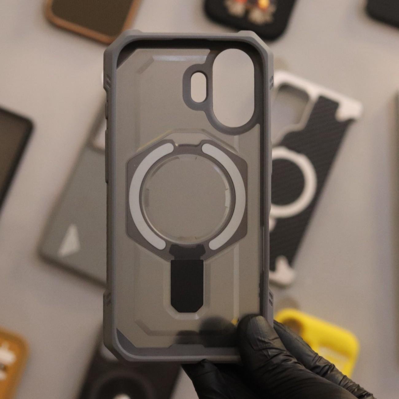 Armour Case With Magsafe Stand Grey (S.No. ACMSG-17) - Image 3