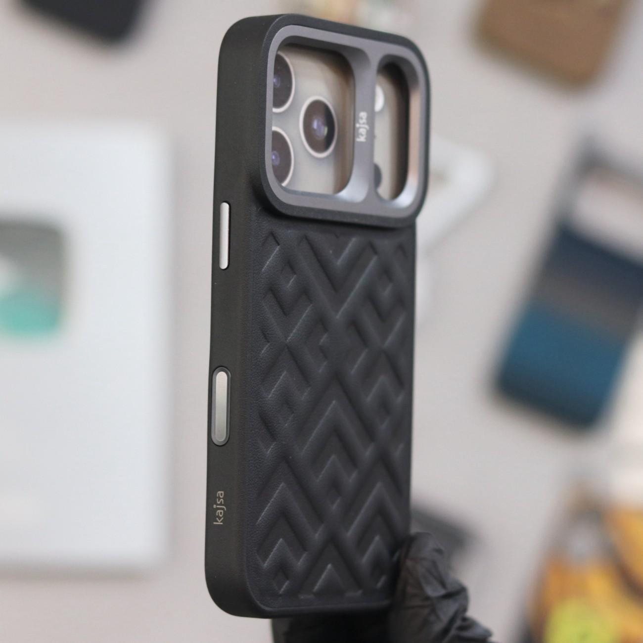 Kajsa Briquette Collection - Rhombus Back Case Black (S.No. KBCRBCB-17ProMax) - Image 5