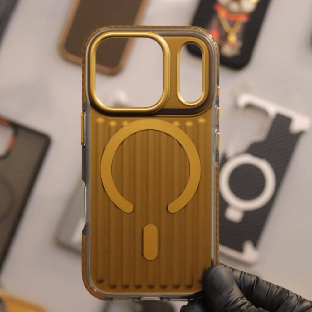 Suitcase Design with Magsafe Case Gold (S.No. SDMBG-17ProMax) - MobiiCare