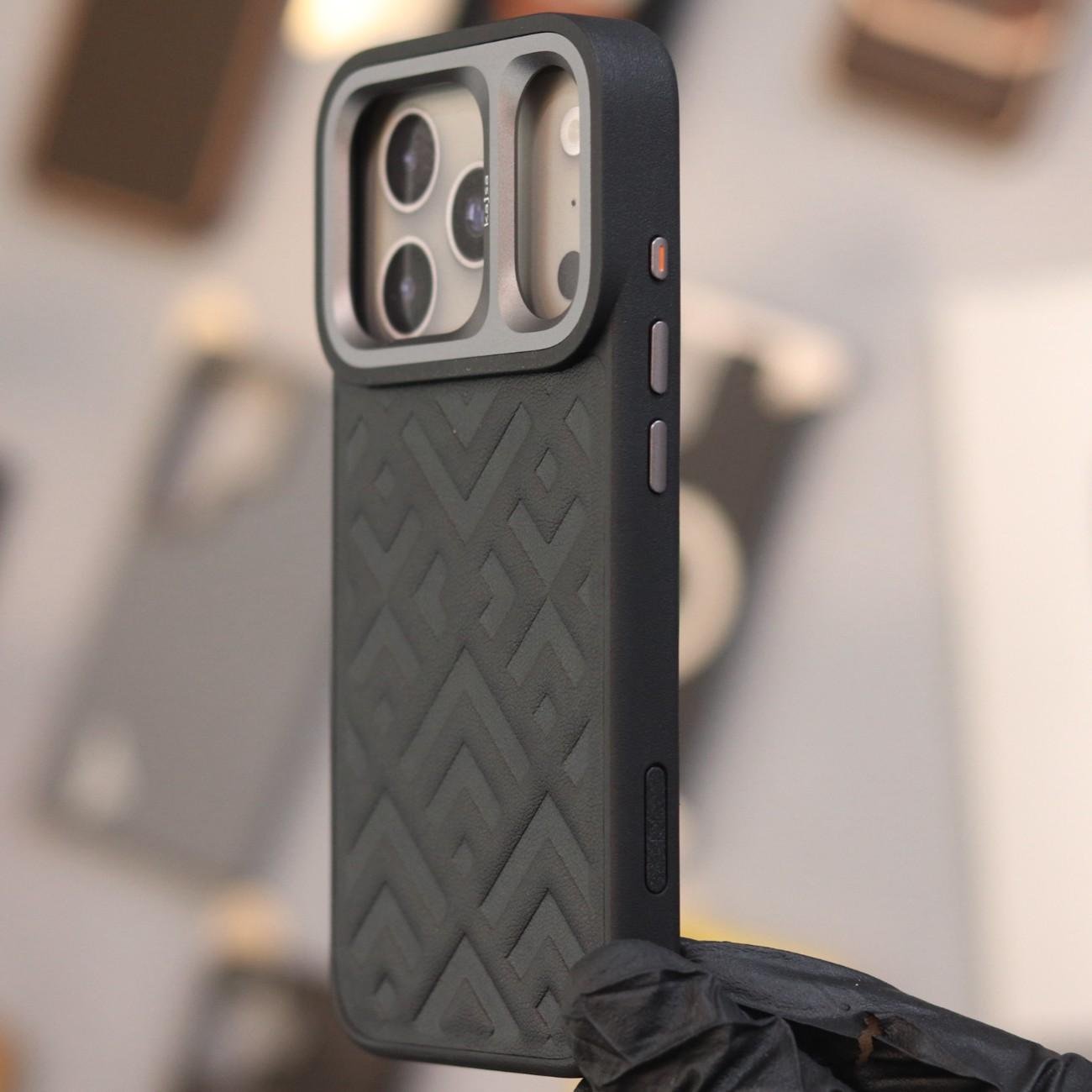 Kajsa Briquette Collection - Rhombus Back Case Black (S.No. KBCRBCB-17ProMax) - Image 6