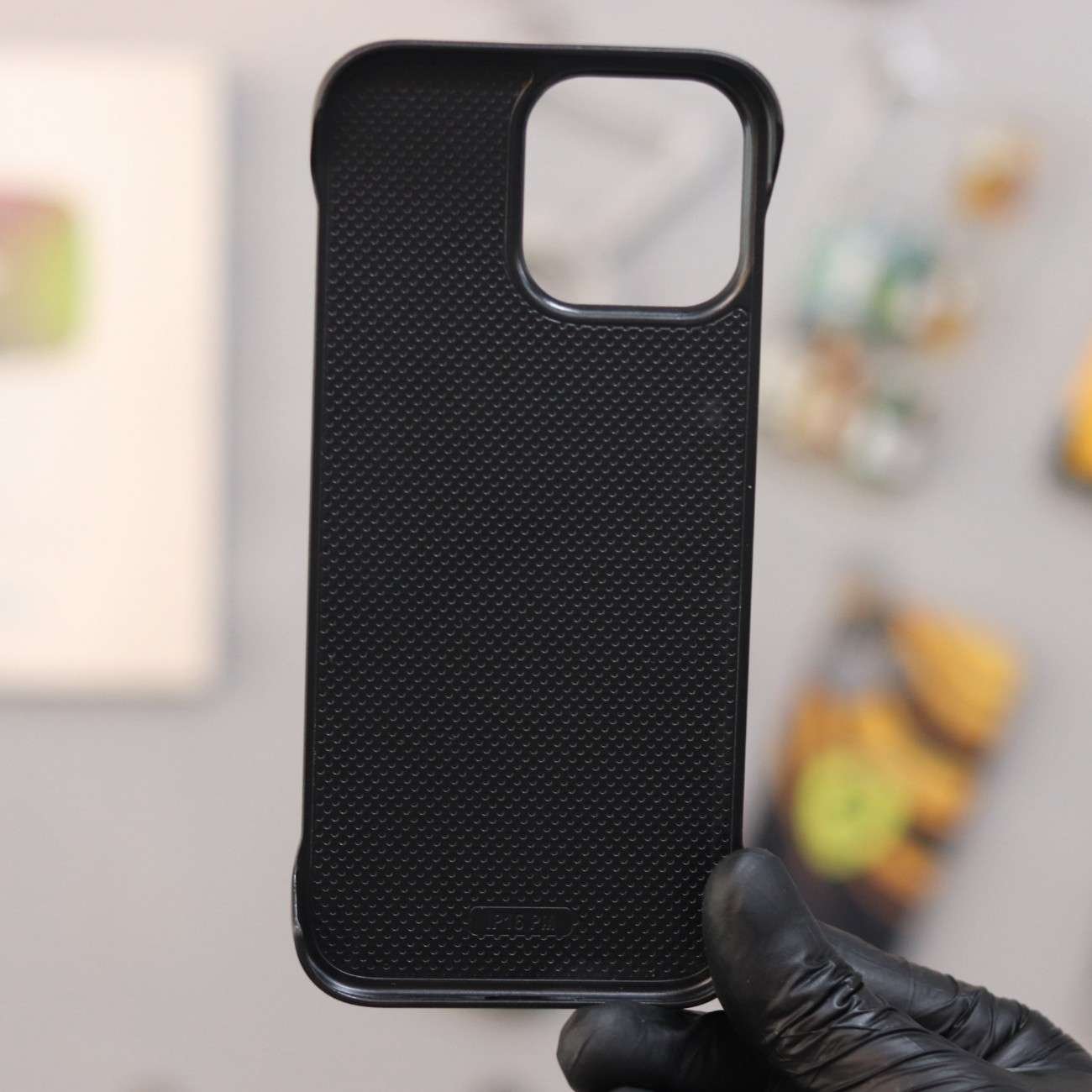 Side Cut Leather Texture BMW Case-Black-iPhone 16 Pro Max - Image 2