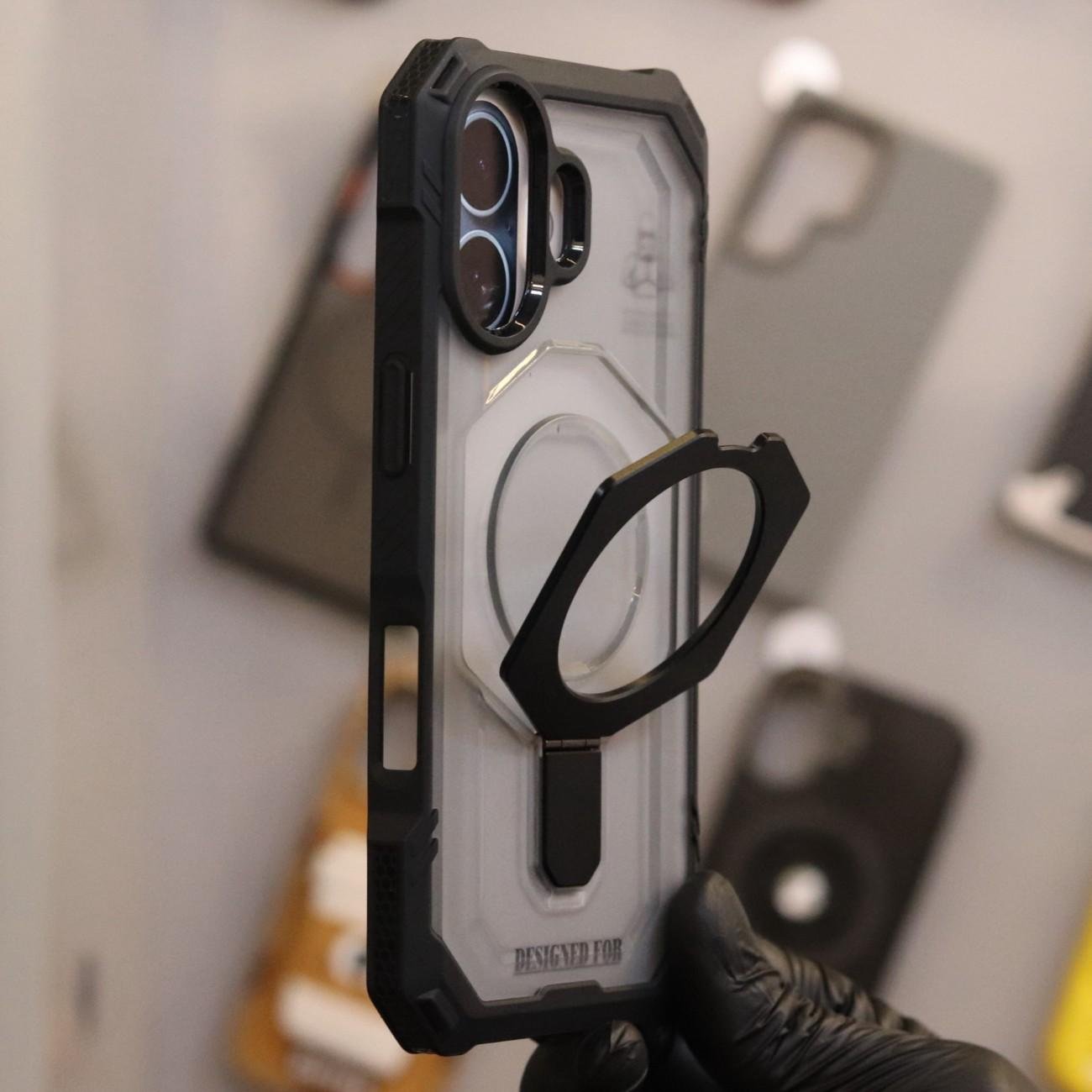 Armour Case With Magsafe Stand Black (S.No. ACMSB-17) - Image 2