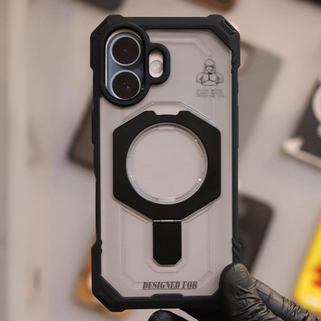 Armour Case With Magsafe Stand Black (S.No. ACMSB-17)