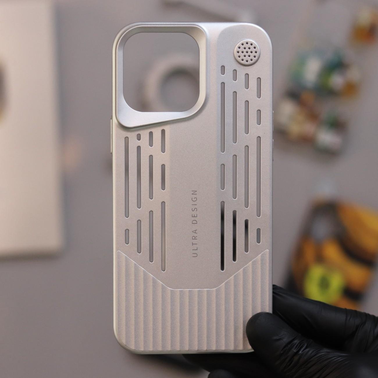 Ultra Design Car Shape Aroma Case-Silver-iPhone 16 Pro Max