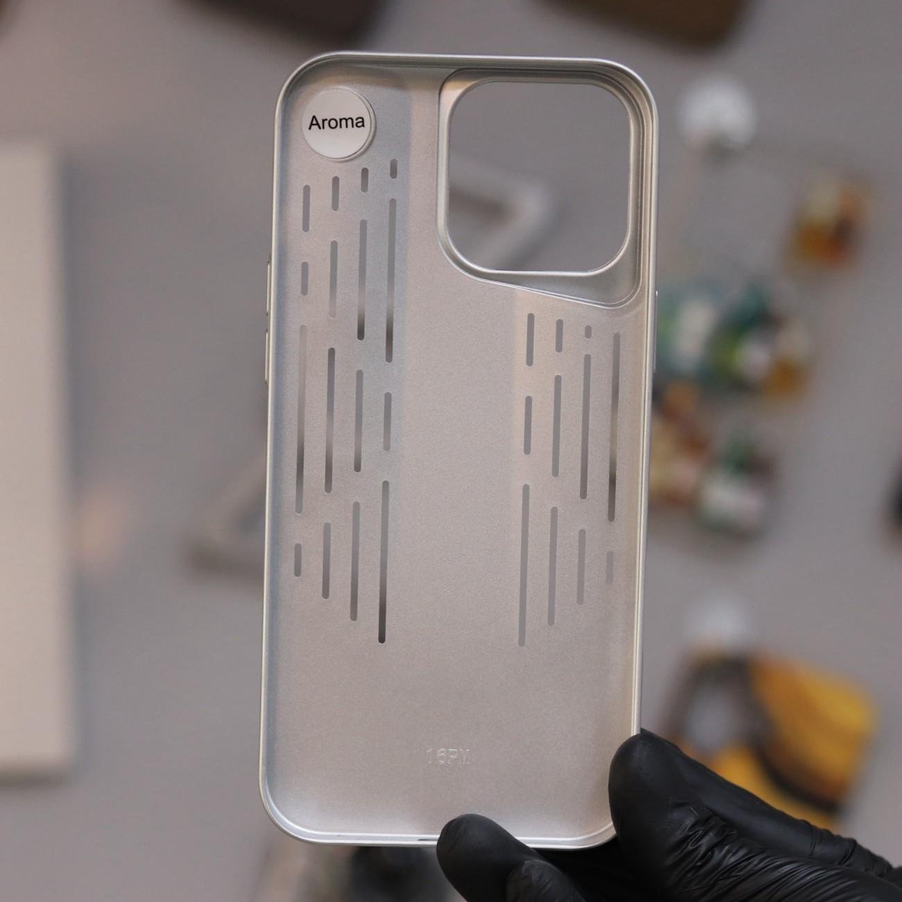 Ultra Design Car Shape Aroma Case-Silver-iPhone 16 Pro Max - Image 3