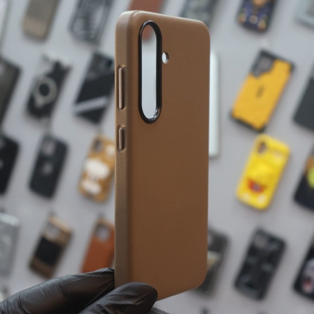 X-Level Leather Case With Magsafe-Coffee-S24 - MobiiCare
