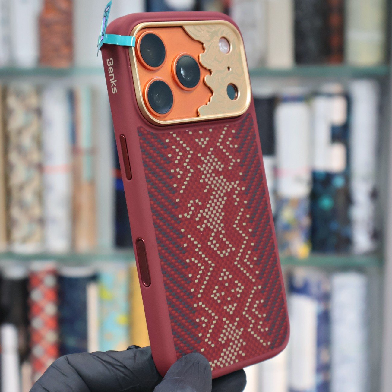 Benks Knight ArmorPro Case Built with Kevlar-Red-iPhone 17/18 Pro Max - Image 4