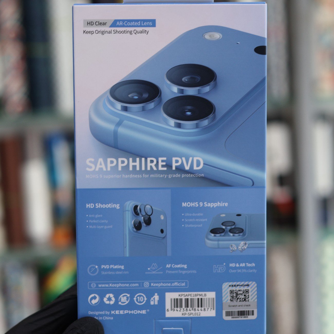 KEEPHONE Sapphire PVD Camera Lens Protection Ring-Glacier-iPhone 18 Pro/Max - Image 4